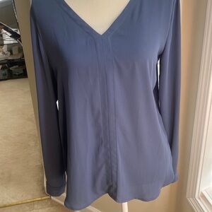 Loft Long Sleeved Blue Polyester Top size Small